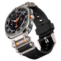 Prabangus gumos dirželis Samsung Galaxy Watch Ultra 2025 47mm Sportinis dirželis Galaxy Watch Ultra 47mm Be tarpų Apyrankė Galaxy Ultra (2025) &A juoda