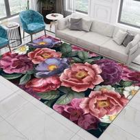 Home Decor Entrance Door Mat Flower Rose Peony Pastoral 3D Printed Carpet Living Room Rugs Furry Mat Carpet Bedroom Decoration 40x60cm
