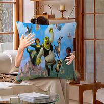 S-Shrek 2 Movie Classic Movie Pillow Gift Home Office Decoration Bedroom Sofa Car Cushion Cover Case 45x45 30cmx30cm gray