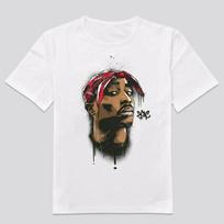 American Retro TUPAC SHAKUR 2PAC Rap Music Hip Hop Blues Retro T-shirt Summer New Men and Women Streetwear S balta