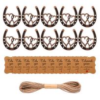 10Pcs Metal Horseshoes Bag Pendant Horseshoe Key Pendant Alloy Party Favors Suitable for Birthday Western Party Gifts 1