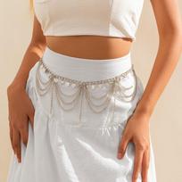 adjustable Belly Chain Multi-Layer Tassel Chain Retro Waist Chain
