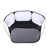 Small Pet Playpen Breathable Mesh Prevent Escape Collapsible Hexagonal Playpen Rabbits Guinea Pig Rabbit Kitten Cage Tent Toy Pet Supplies juoda