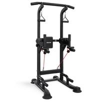 Pull Up Bar, 150kg Power Tower Dip Station, Workout Dip Station with H-Shaped Stable Base & Back Pad, Adjustable 12 Level Height Free Standing Chin Up
