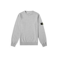 Stone Island Logo Sleeve Badge Crew Neck Pullover Sweatshirt Kids sweatshirt Gray 7616502A4-V0M64 8