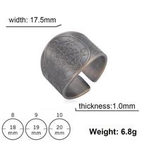 Jeshayuan Angel Seal Archangel Metatron Ring For Men Stainless Steel Solomon Talisman Jewelry Gift 8