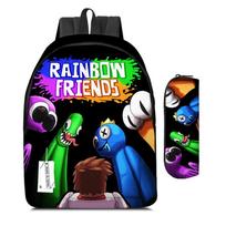 Rainbow Friends Elementary School Bag Two-Piece Rainbow Friends Children'S Cartoon Backpack Pencil Case Backpack + pencil case