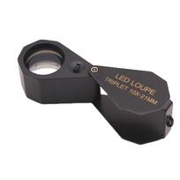 10X 20X 30X 40X Pocket Folding Magnifying Glass Foldable Jewelers Eye Loupe Magnifier Jewelers Loupe for Jewelry Identifying