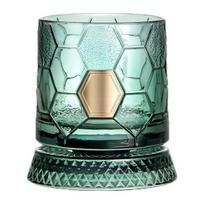 Spinning Whiskey Glass, 360-degree Rotating Football Shaped Tumbler, 245ml Bourbon Drinking Glass for Home Bar, Gift for Men