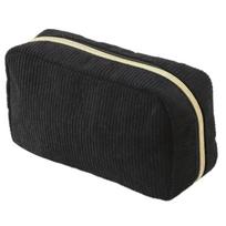 Multifunctional Corduroy Pencil Bag Large Capacity Pencil Case Portable Pen Pouches Pen Organizers Bag Travel Makeup Bag