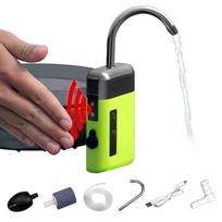 „Smart Sensor“ automatinis vandens siurblys Įkraunamas mini akvariumo oro siurblys Daugiafunkcis siurblys žuvų bako siurblys, skirtas akvariuminei žvejybai lauke black