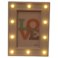 Nuotraukų rėmelis su LED apšvietimu White Elegance 21x15cm