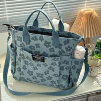 Original Handmade 3D Flower Women Tote Bag, Thickened Zipper Minimalist Hand Shoulder Crossbody Bag For Student Class And Daily Commuter Use