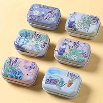 136Pcs Flip Cover Tin Box Mini Rectangular Iron Box Decorative Box Portable Small Storage Cans Candy Pills Paperclip Cutestyle 1pc