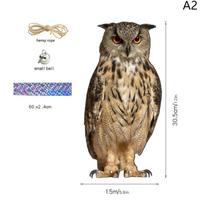 With Bells Bird Repel Owl Scarecrow Rectangle Hanging Fake Bird Scare Device Waterproof Bird Repeller Scare Birds Away Decor A2