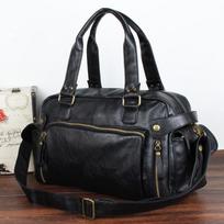 Men's Trendy PU Leather Crossbody Shoulder Bag - Large Capacity Travel Handbag