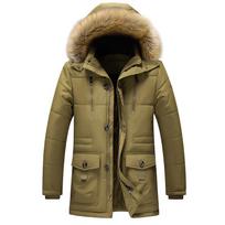 Didelis dydis 7XL Storas šiltas žiemos parkas Vyriškas Fleece su gobtuvu Vyriška žieminė striukė Paltas Military Cargo Striukės Vyriškos Oversize 6XL 7XL M chaki