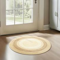 Soft Blue Round Rug – Non-Slip Low-Pile Entryway Carpet for Kitchen, Bathroom & Nursery 60cm