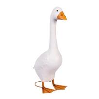 Large White Porch Goose Statue Ceramic Goose Figurine 17  Tall Animal Sculpture for Balcony Patio Garden Lawn Yard 1pc