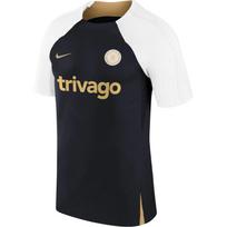 Nike Chelsea futbolo treniruočių serijos raidės spaudinio ženklelis raglaninė apvali kaklo trumpomis rankovėmis marškinėliai vyriški viršutiniai drabužiai tamsiai mėlyni DX3014-429 M