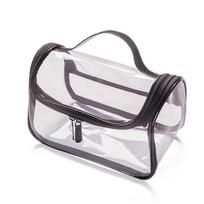 Large Capacity Waterproof Transparent Travel Cosmetic Bag PVC Portable Makeup Storage Pouch Zippered Toiletry Bag