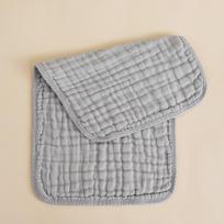 Six-Layer Cotton Baby Towel & Bib: Newborn Face Wash & Anti-Spit Soft Burp Cloth 25x50cm mėlyna