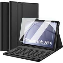 Etui Z Klawiaturą Do Samsung Galaxy Tab A9+ Plus 2023 11  (X210/X215/X216) Klawiatura Bluetooth Na Magnes Alogy Czarne + Szkło