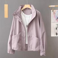 Women Spring Autumn Windbreaker Outerwear Korean Loose Casual Stand Collar Short Jacket Top M juoda