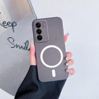 Dėklas realme 14x 5G, Premium magnetinis matinis telefono apsauginis dangtelis realme 14x 5G gray