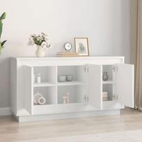 Šiuolaikinė komoda/bufetas, balta 102x35x55 cm, medžio drožlių plokštė LL0000200735