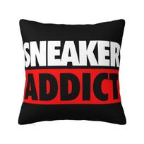 Sneaker Addict Box J Square Pillowcase Pillow Cover Polyester Cushion Zip Decorative Comfort Throw Pillow for Home Sofa 30x30 cm 12x12 in