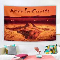 1pc Rock Album Art Alice In Chains Polyester Tapestry 2D Print Wall Hanging for Bedroom Living Room Home Decor Trendy Gift for R 100X70CM