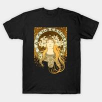 Alphonse Mucha Art Nouveau woman design T-Shirt S-5XL Fast Shipping L