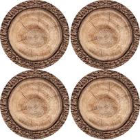 Set of 4 round table mats for 4D tables, 33 cm - robina | Ecological felt, HD print, washable at 40 °C, Bertoni