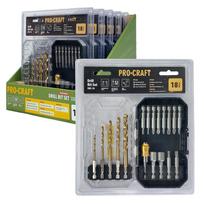Grąžtų ir antgalių rinkinys „ProCraft DBS-18”