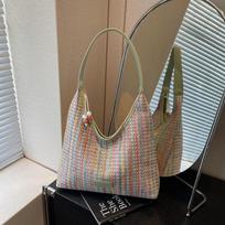 Straw bag women's spring and summer new fashion large-capacity shoulder bag seaside vacation tote bag tide