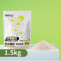 Mišrus tofu kačių kraikas Bentonito Nano-mineralinis Kristalinis kačių kraikas Dezodoruojantis Mažai dulkių Nešiojamas kelioninis kačių kraikas [Gold Mixed Sand] 1.5kg pack