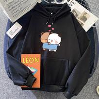 Panda Bear Bubu Dudu Hoodies Cartoon Kawaii Graphic Printing Sweatshirts Winter Fleece Women Men Cute Clothes S