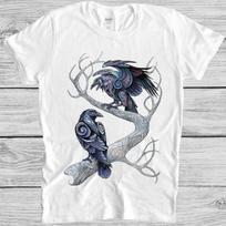 Hugin and Munin Ravens Norse Mythology Viking God Odin Gift Tee T Shirt M563 4XL