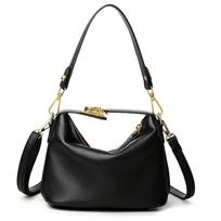 Lychee pattern solid color bag women's autumn new simple soft side single shoulder crossbody retro armpit bag