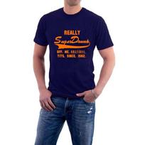 SuperDrunk T-shirt Alcohol Parody Fashion Japan Booze Funny Tee by Sillytees S