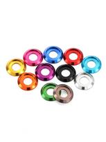 Multicolor Aluminum Alloy Half-Round Countersunk Head Screw Washer M2-M8 M4 Sky Blue (5 pcs)