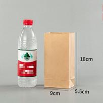 100pcs Oil Resistant Food Packaging Bag Brown Kraft Paper Coated Pockets Vegetables Fruits Bread Cookie Snack Food Toast Bread Takeaway Pouchs 9x5.5x18cm  100pcs