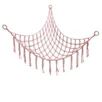 White Stuffed Animals Hammock Net Macrame Large Capacity Stuffy Collection Holder Easy To Install Boho Storage Organizer