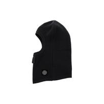 Stone Island Patch Logo Wool Balaclava Black Men Hats 7915N11C3-V0029 ONE SIZE