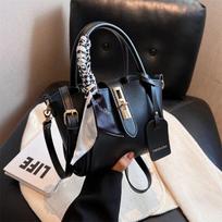 Popular bag women's new texture versatile hand carry messenger bag niche design bucket bag