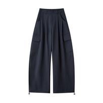 Women's Camo Cargo Pants: Soft, Breathable, Multi-Pocket, Cuffed, High Waist, Long, Full Size for Autumn. L (recommended 110-130 lbs)