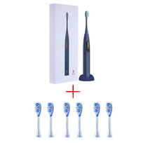 Oclean X Pro elektrinis dantų šepetėlis, mėlynas + Oclean P1K1 antgaliai (6 vnt.)