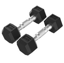 Tunturi Platinum Hex Rubber Dumbbell, 2.5kg, Pair