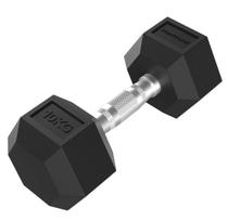 Tunturi Platinum Hex Rubber Dumbbell, 10kg